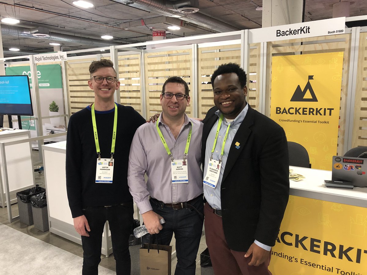 judkinsm's tweet photo. Hooking up with the fine folk @BackerKit - thanks for your help with @TheMuOne #CES https://t.co/fBud6sXWQE