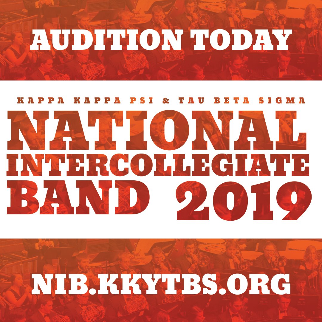 KKYTBS_NatCon's tweet photo. Open to all qualified musicians, whether or not they are members of the Fraternity or Sorority, the NIB brings members face-to-baton with some of the most dynamically stimulating composers and respected conductors in America.

SUBMIT YOUR AUDITION TODAY! https://t.co/2HzQ4So5jr https://t.co/hjOLa7luAr