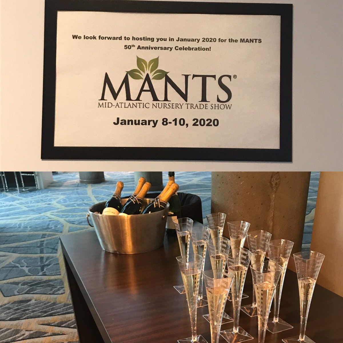 We have bubbly on ice for our returning ##MANTS2019 #MANTSBaltimore guest, located on our 2nd floor as you return from the center.  Service is from 4 to 6pm today or until we run out.  #Baltimorehyatt #hyattbaltimore