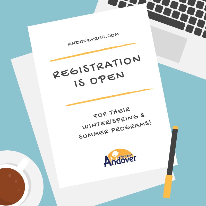 AndoverDCS's tweet photo. In case you didn’t see it over on their account, @andoverrecreation , Andover Recreation has opened their winter, spring and summer registration! https://t.co/7uwhbw7JiI or 978-623-8340 for more!#andoverrec #andovercommunityservices #andoverma #andovercommunity #communityservices https://t.co/IHAB1TVoFd
