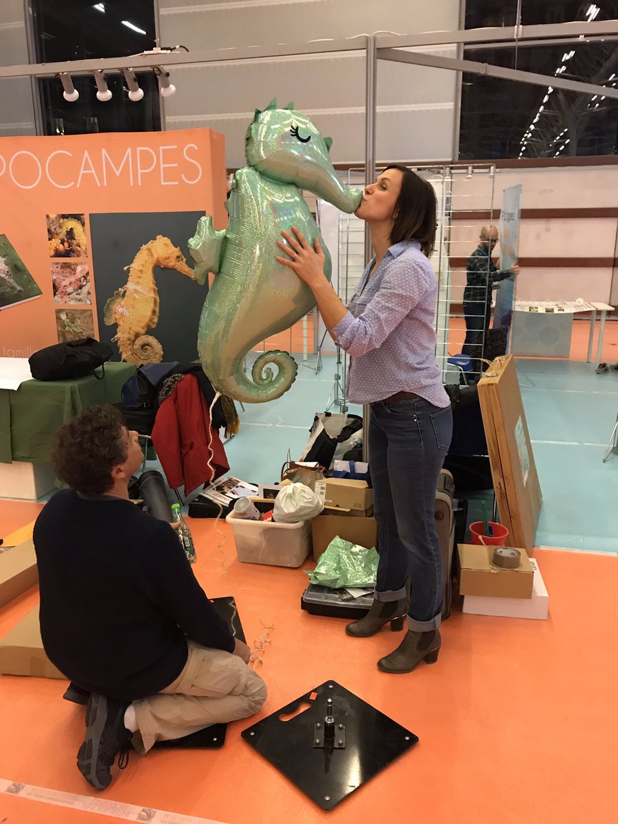 CPIE_Thau's tweet photo. Nous sommes prêts ! Stand #sentinellesdelamer @Occitanie #exposition #hippocampe au @Salon_Plongee . Venez nous rencontrer !!! Et découvrir notre livre #hippocampe https://t.co/3ZoQBJ8ebV