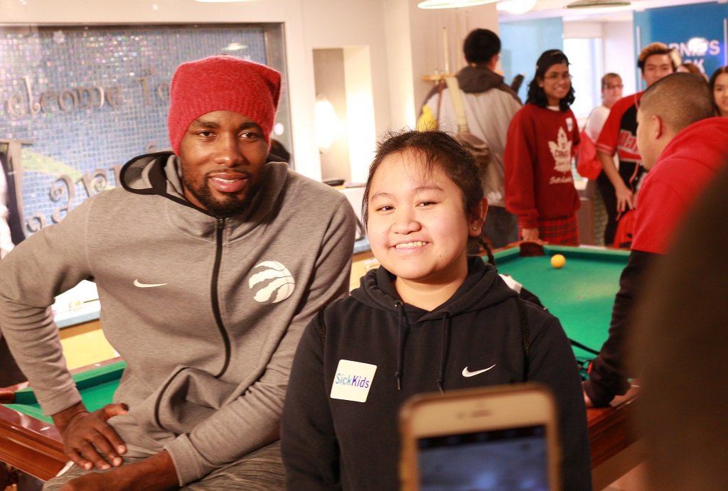 SickKidsNews's tweet image. It's always a slam dunk day when the @Raptors come to visit! Thanks for visiting with patients and families! Check out our Instagram story today for more highlights: ow.ly/zd9f30ngFFi #WetheNorth