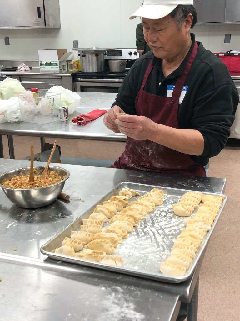 ArkansasFFA's tweet photo. Springdale High Agriculture Food science, SHS Mandarin class and University of Arkansas Professor’s work on authentic Chinese Food and techniques today.   
#ThisIsArAgEd
#Partnerships @ARCareerEd https://t.co/IkUMk9c4H1