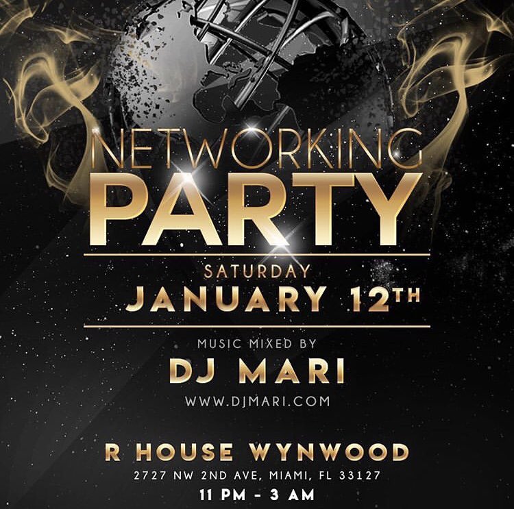 SAMSaysMiami's tweet image. #Jan12 #NetworkingParty 11pm @rhousewynwood #Miami #Wynwood #RHouseMiami #FreeEvent hosted by @ILoveDJMari