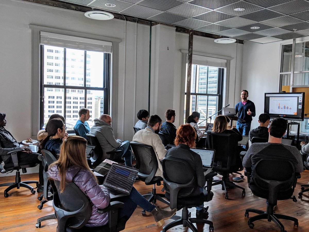 BlackLocus's tweet photo. Making good use of our newly expanded office space. William, a data scientist, explores the potential of forecasting and lift reporting in a lunch and learn! https://t.co/w8bN5S4GQB