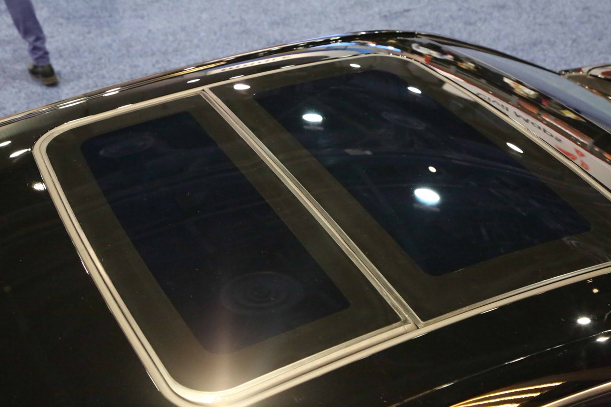 GentexCorp's tweet photo. Along with Biometrics, this Cadillac CTS-V is also equipped with a large dimmable sunroof. It can darken on demand or with system intelligence. #Gentex #CES #CES2019 #dimmableglass #dimmablesunroof #sunroof #Cadillac #biometrics https://t.co/FgyFFB0zWG