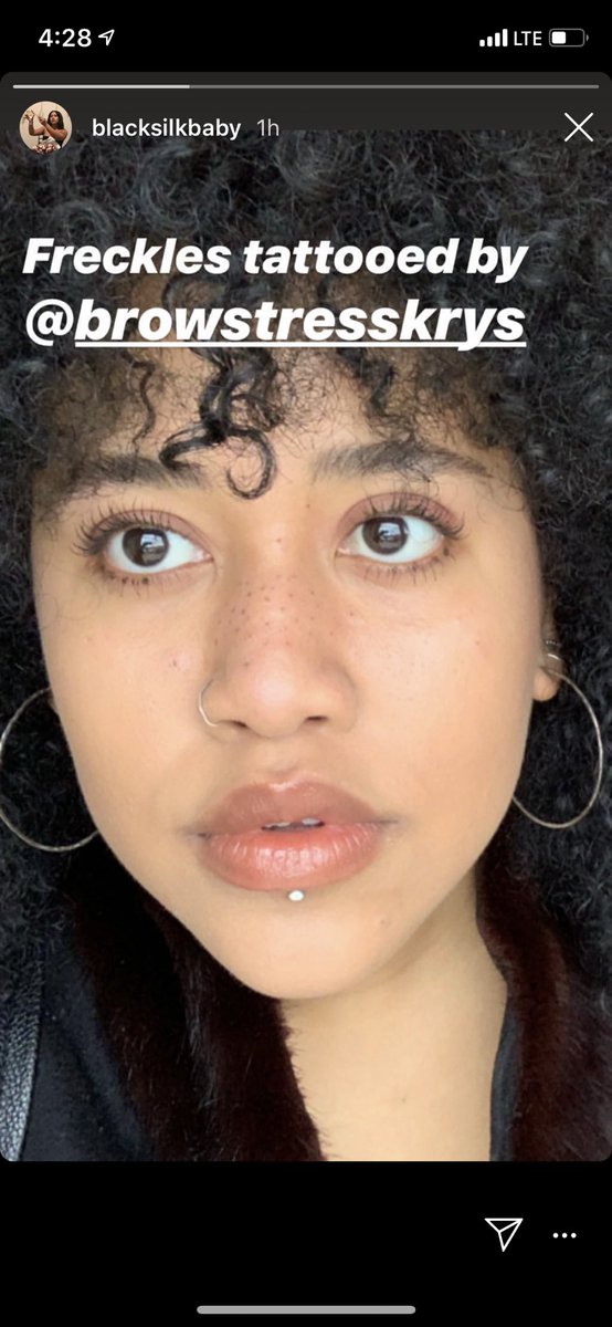 browstress's tweet photo. Clients selfie, fresh freckles 😍. #Frecklestattoo #Microbladingbrooklyn #Browstress https://t.co/JzmItYcZxO