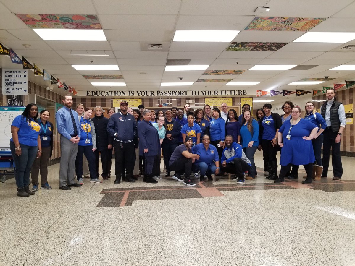 #BCPSblue #TEAMBCPS Staff at SWA is pround to be in blue today, for Team BCPS!