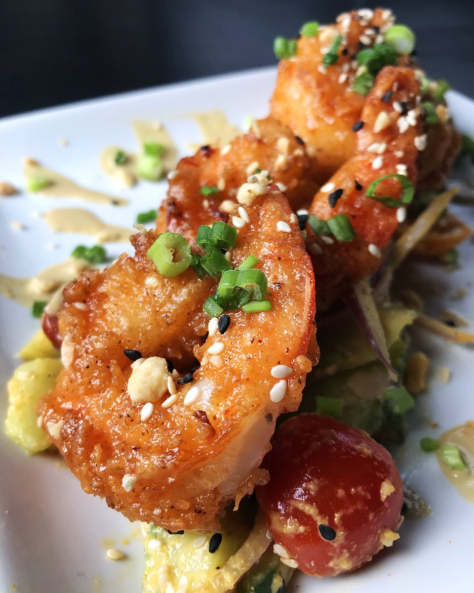 AtlantaEatsTV's tweet photo. Red Chili Bang Bang shrimp from @SecretoKitchen.  Just make sure you keep them pointed in a safe direction. https://t.co/SfP88FFlTW