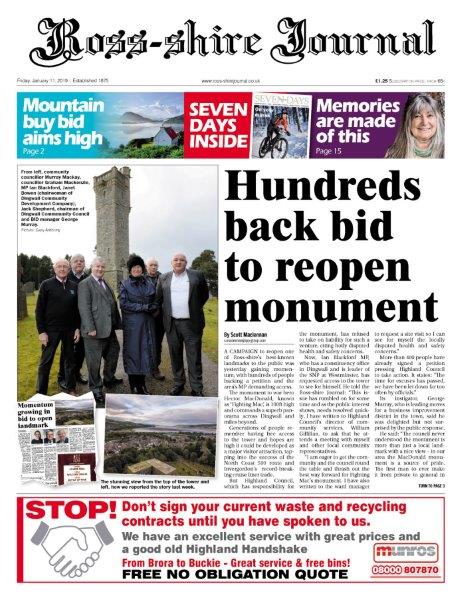 Campaign over iconic Dingwall monument gains momentum. 
#fightingmac

<a href="/sgmaclennan1/">Scott Maclennan</a> @IanBlackfordMP @KateForbesMSP <a href="/DingwallBID/">gtg</a> <a href="/DingwallMail/">Dingwall C.C.</a> 
<a href="/Rossnews/">Ross-shire Journal</a>