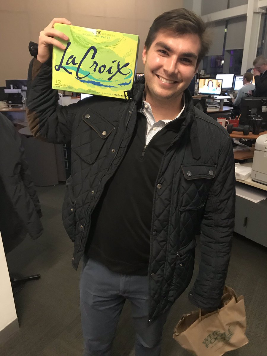 YourNewsGirl's tweet photo. Special delivery by @MattFraserCNN! #LeCroix #IDontDrinkAnythingElse #CNN #OutFront https://t.co/bF4Gknue3J