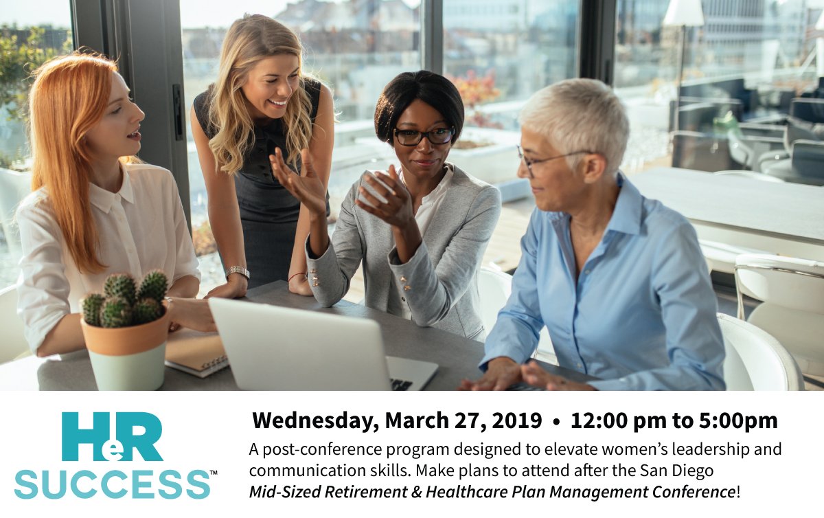 midsizedconf's tweet photo. Extend the value of your San Diego #MidSizedConf experience w/ #HeRSuccess! This new post-conference program focuses on elevating the leadership, negotiation and communication skills of women in HR. Take the next step in your career and register today! https://t.co/aIXwm3OBso https://t.co/SyxyjA1x9h