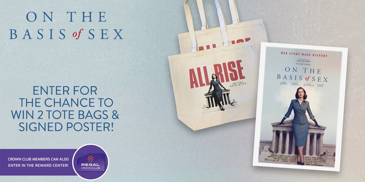 RegalMovies's tweet image. FOLLOW us and RETWEET with #OntheBasisofSexPrizeGiveaway for a chance to win! 🎟: regmovi.es/2M3UIBh

Rules: regmovi.es/2Fq7IzG