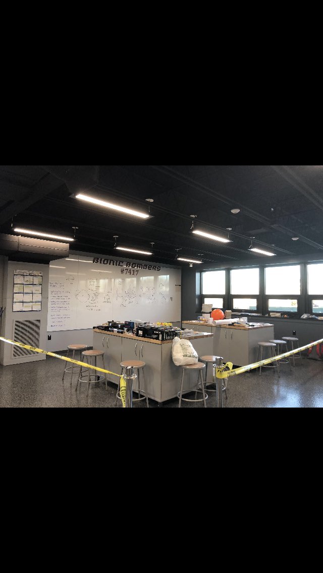 Bionicbombers's tweet photo. Setting up camp in the STEM lab! #destinationDeepSpace https://t.co/vjeYOXBY5z