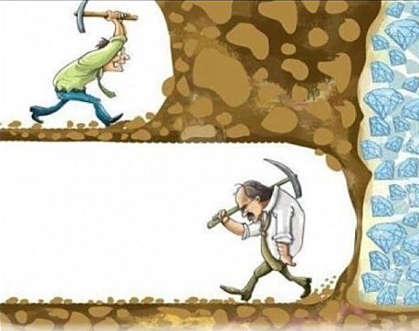 QB_2_OG's tweet image. My brother @ColinBrown74 had a great reminder in his sermon last week when he referenced this picture that @GaryPinkel would use in team meetings. Just keep working because you never know what you are about to accomplish. #JustKeepDigging