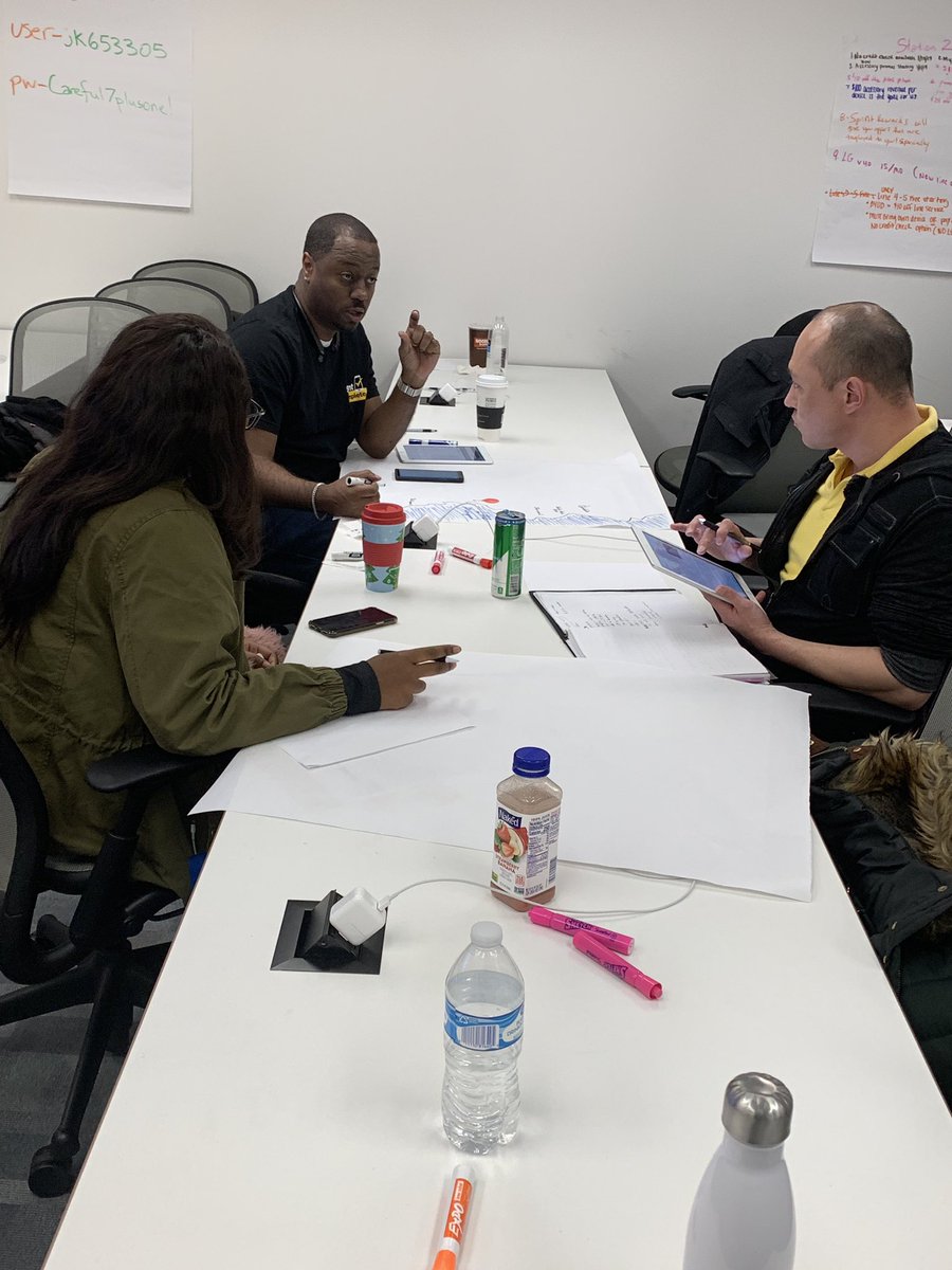 ChiTrainerChris's tweet photo. 4 teams compete to see who will create the best network! Look at these engineers as they strategize!!!!  🙌🏽🙌🏽@victor_zuarez @Barrysprint @marcell_mccray @PeppersHarold @Bravehrt8 
#buildyournetwork #SprintFam #BrighterFutureForAll https://t.co/AWYpDg9cXV