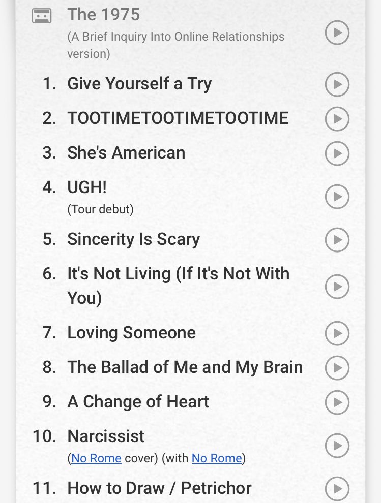 The1975_Tour's tweet image. // Dublin Setlist - Love Me and You were swapped out and replaced with UGH! and Medicine // 

#The1975