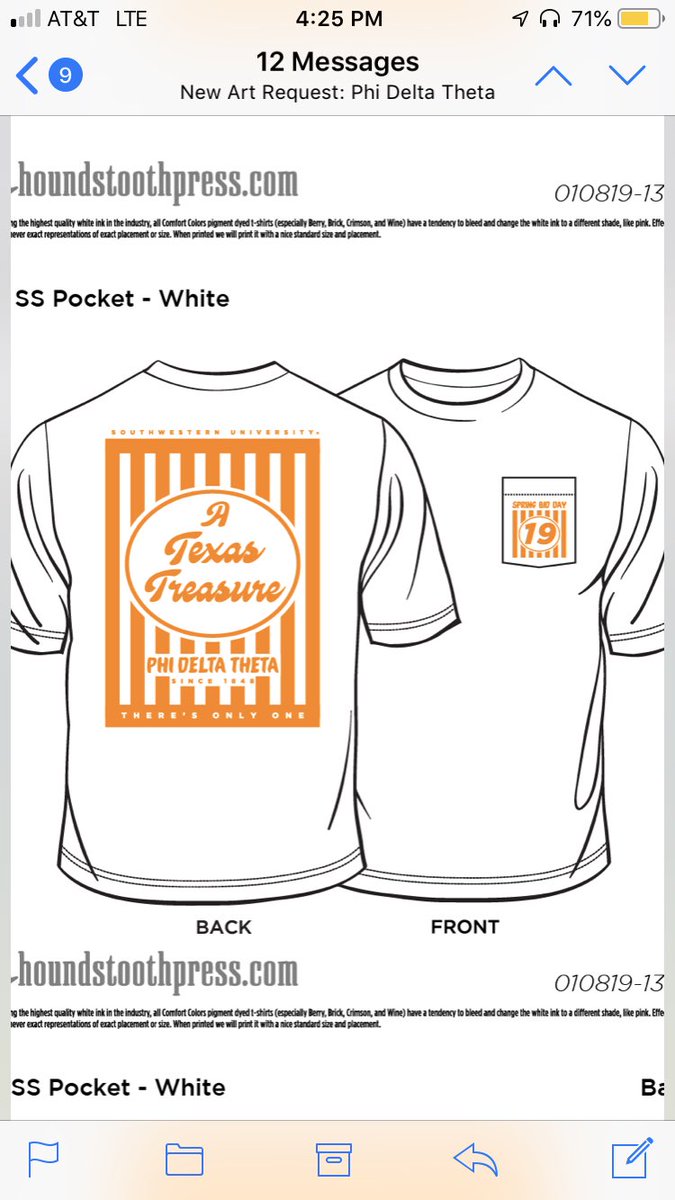 SouthwesternPDT's tweet photo. Hey y’all!! Our bid day shirt design is in, and these shirts are HEAT🔥🔥They’re $20, so Venmo “craigheiser” with your name and size if you want one!! https://t.co/Memw4PK9sl