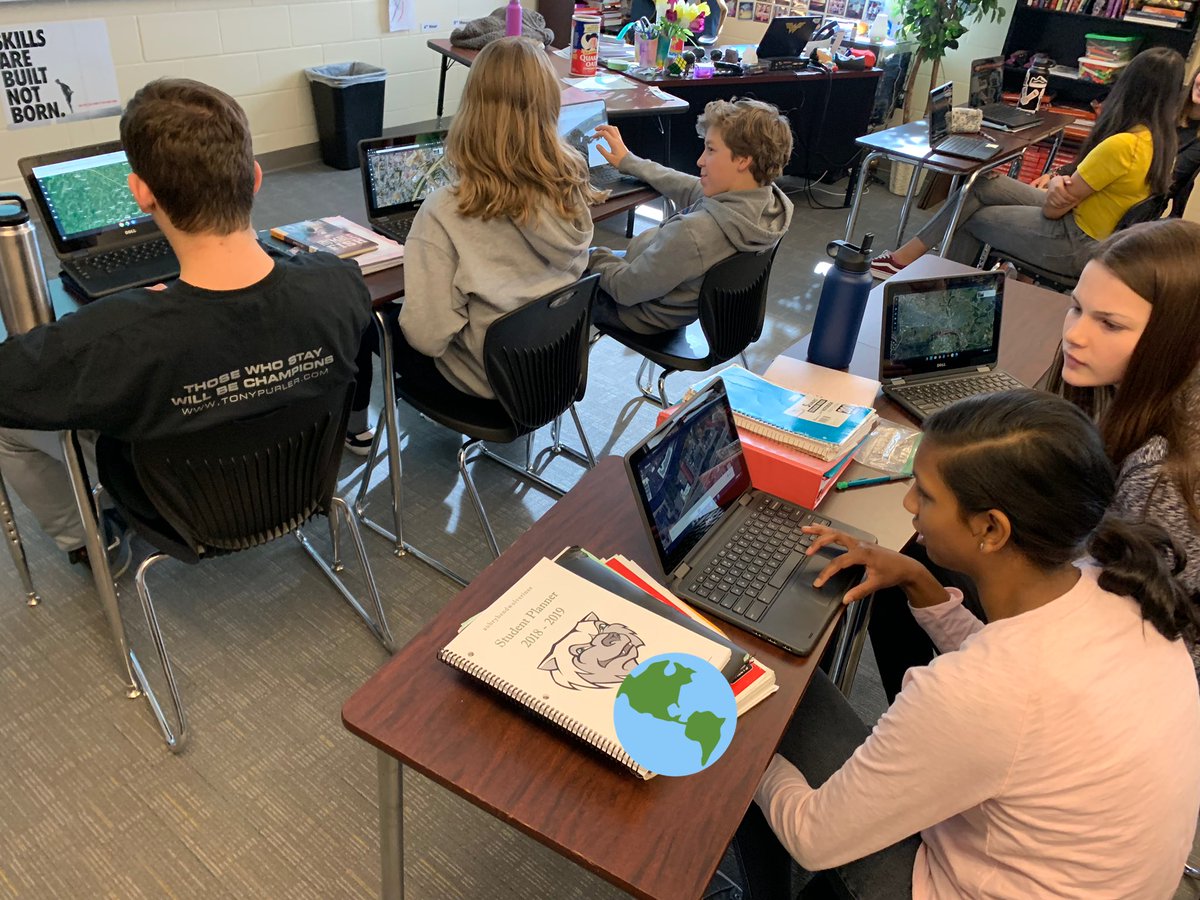 BeechNerd13's tweet photo. Ss used #GoogleEarth to investigate the geography of the key Civil War battle locations. They were able to make predictions of those outcomes based on their ability to compare the terrain through satellite images as well as street view. #BVPowerUp https://t.co/A83NAh1NSA