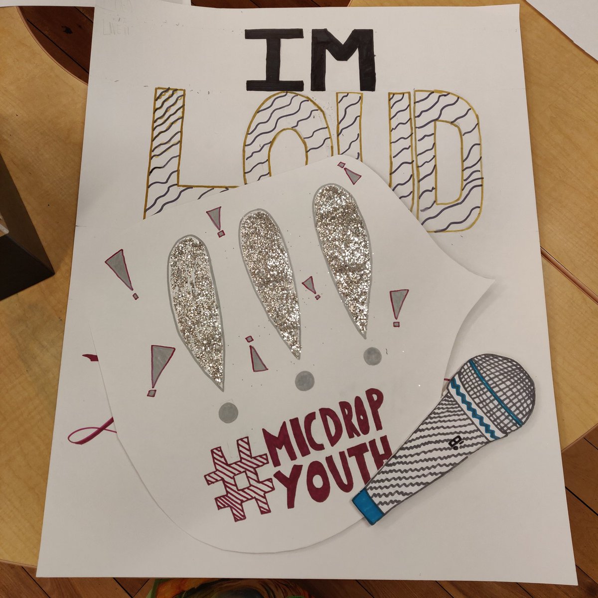 a few more props for our social media booth.... #ImLoudAndILoveIt #MicDropYouth