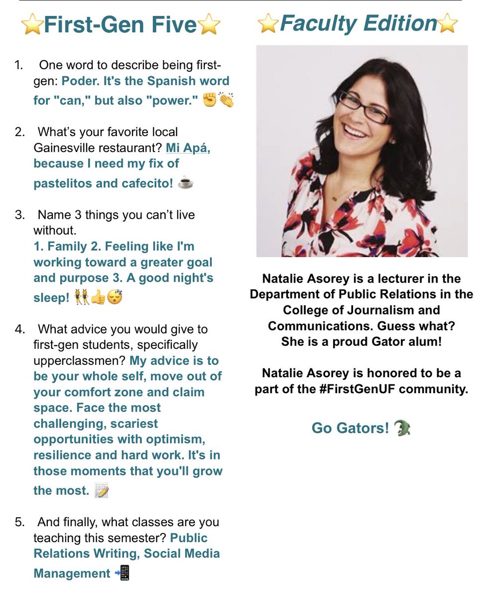 NatalieAsorey's tweet image. Always proud to support @FOSatUF and #FirstGenUF students. Thanks for the newsletter feature!