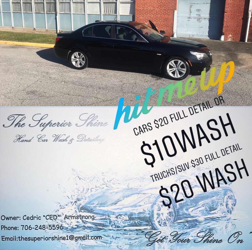 CLA_33's tweet photo. @thvtgirlstvcy What’s good with you guys hope all is well and Happy News Years I’m Cedric but everyone call me Ced if you looking for a good car 🚙 wash 🧽 give me call for the Superior Shine car wash and detailing here are few pics from a couple of customers last semester “Get your Shine on”✨ https://t.co/GBtvfwtNLt
