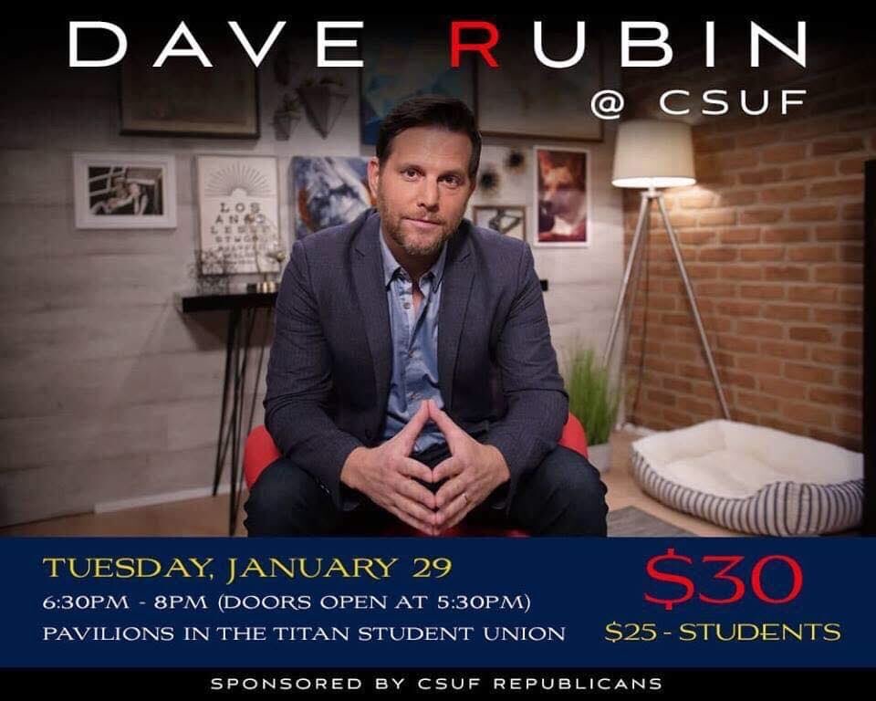 RubinReport's tweet photo. Looking forward to this event with @CSUFGOP on January 29th. Tickets here for students and non-students here! https://t.co/Hujh93riN6 https://t.co/3qCdUXZxUK