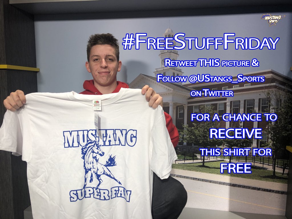 Early Release: #FreeStuffFriday RT this post to enter for a chance to win a FREE Mustang Superfan T-Shirt. Winner will be announced on Thursday January 17th on NHS Update <a href="/TVNHS/">NHS-TV</a> 
Rules: Must RT this Tweet and
Must Follow <a href="/UStangs_Sports/">UStangs Sports</a> on Twitter