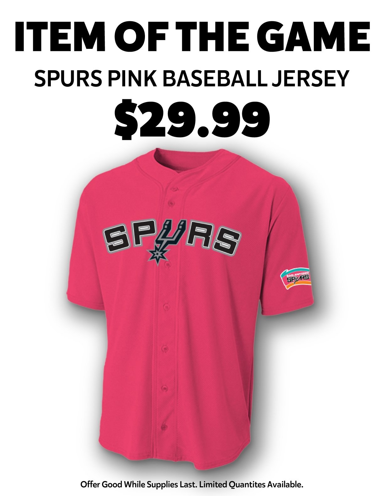 spurs baseball jersey