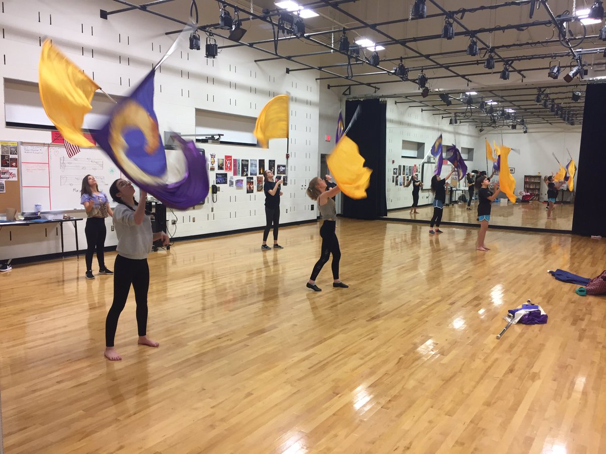 At #MyRolesville we’re learning to toss flags with bravery! RHS Colorguard is learning and growing!!