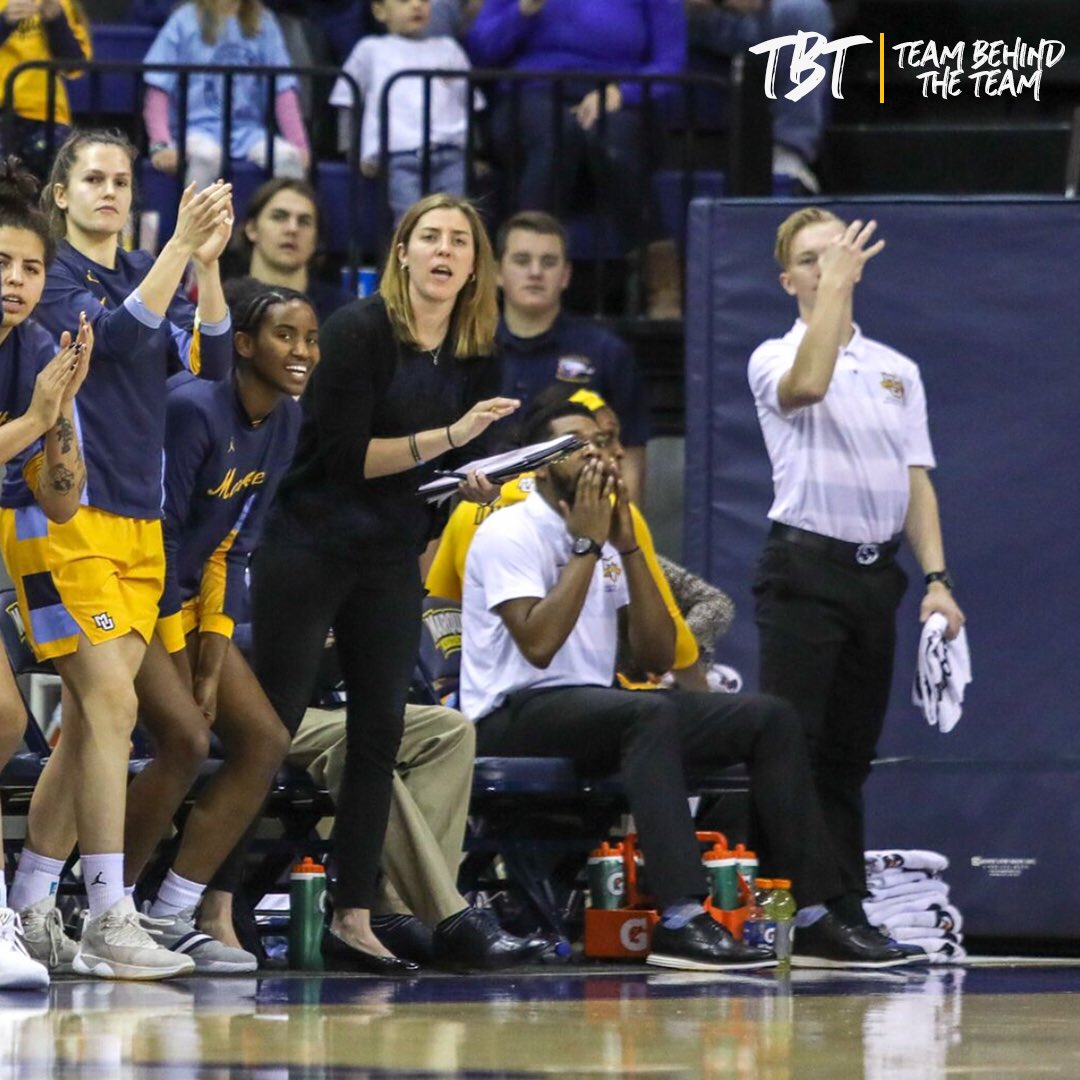 MarquetteWBB's tweet photo. We love our Team Behind the Team! This week our #tbt is Marylynne! “ML” is our Director of Player Development. Every day she selflessly serves our team with a smile. Fun fact: She’s training to compete in a Half Ironman! 🏃🏽♀️ #thanksML #LeaveyourMarq #muwbb https://t.co/PeNBPfzMmM