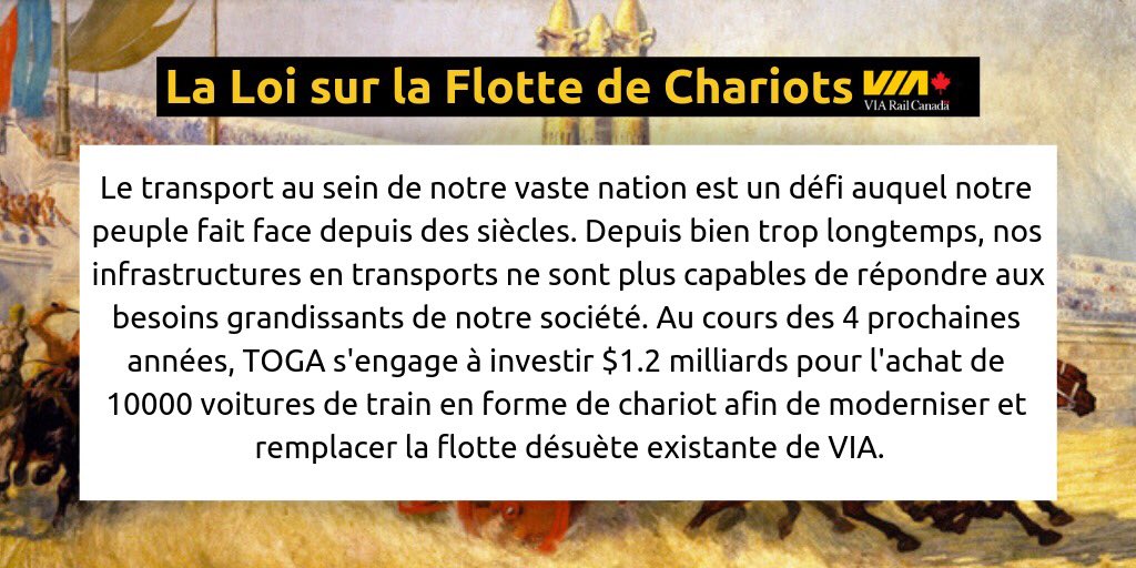 PartiToga's tweet image. Nous répondons aux besoins des Canadiens.🚂