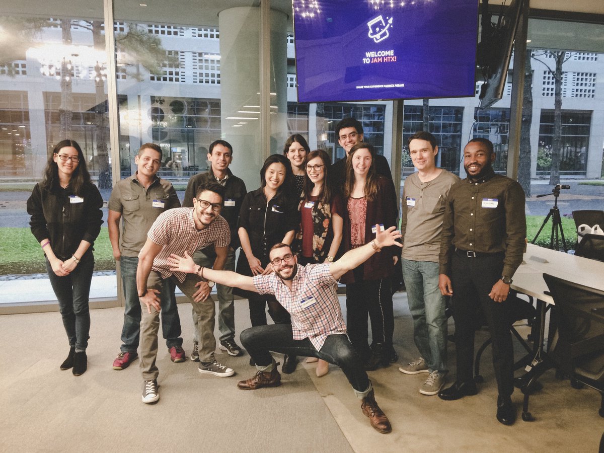 jamhtx's tweet photo. #TBT to last year’s #JAMHTX crew! Don’t miss out on this year’s service jam #Houston, join the crew 🚀🎟️ https://t.co/tzaVfC6ptS. #servicedesign #designthinking #GSJam #HoustonEvents #problemSolving #ThisisWhyWeJam https://t.co/Sz4eqiFs5g