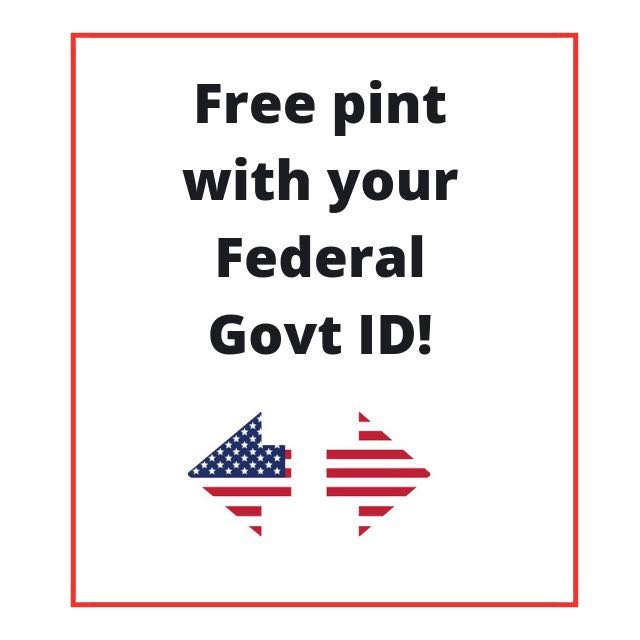 Not paying our hardworking public servants is not making anything great. So there's a free pint with your federal govt ID at Interboro. Lots of govt approved fresh beer to pour through even though no one in DC for new labels #NoNewBeer #GovtShutdown #patriotismlookslikethis