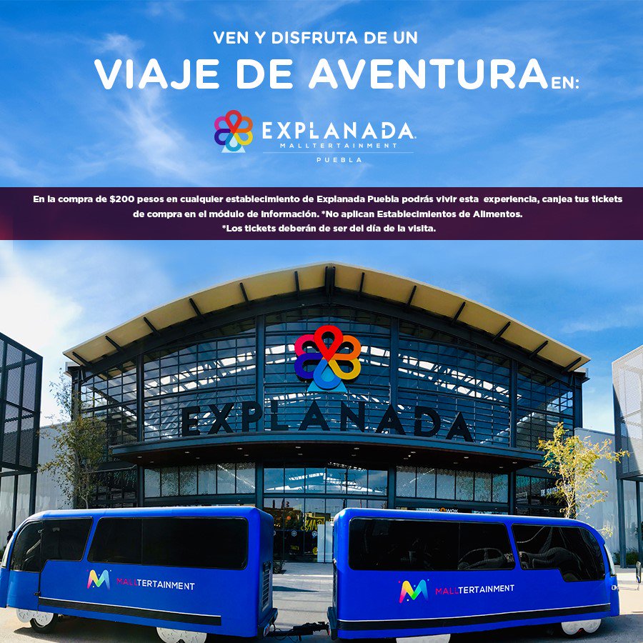 Ahora ya puedes pasear dentro de #ExplanadaPuebla en nuestro tren Malltertainment y disfrutar de una aventura en realidad virtual. ¡No te lo pierdas!
#Vivedetodo #EsMalltertainment