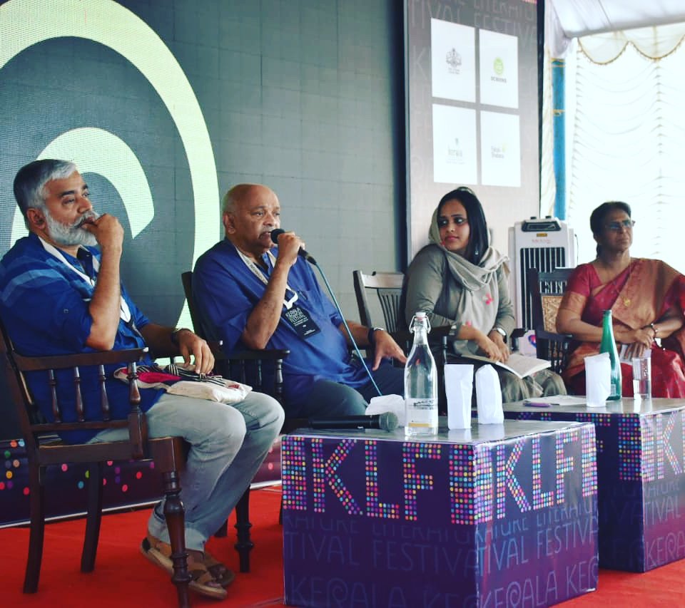 KeralaLitFest's tweet photo. Session on "Medicine and Literature". 

Panelists:
Dr. M V Pillai, B Ekbal,
Dr. Khadija Mumtaz, 
Dr. Rejina Hamish (Moderator)

#KLF2019 #keralalitfest https://t.co/zBKbIN8Va3