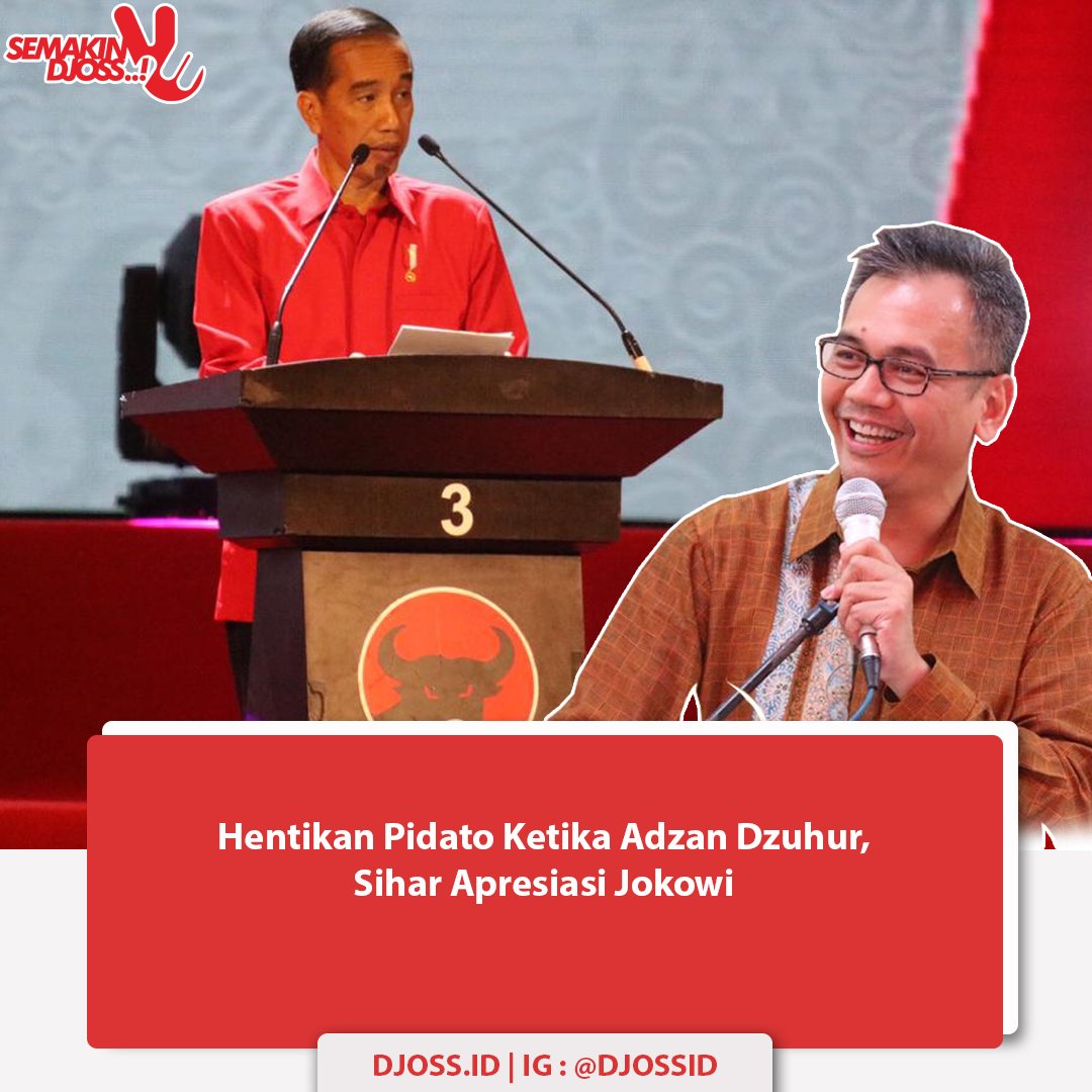 djoss_official's tweet photo. "Pak Jokowi seorang muslim yang taat, menghentikan pidatonya menghormati Adzan Djuhur, saya salut dengan beliau". - @SiharSitorus 

Baca di : https://t.co/B6RRpEYS97

#SiharSitorus #SS2 #DJOSS #DjarotSihar #DPRRI #DariSUMUTUntukIndonesia #JokowiAmin #JokowiLagi #IndonesiaMaju https://t.co/28tqanjCcR