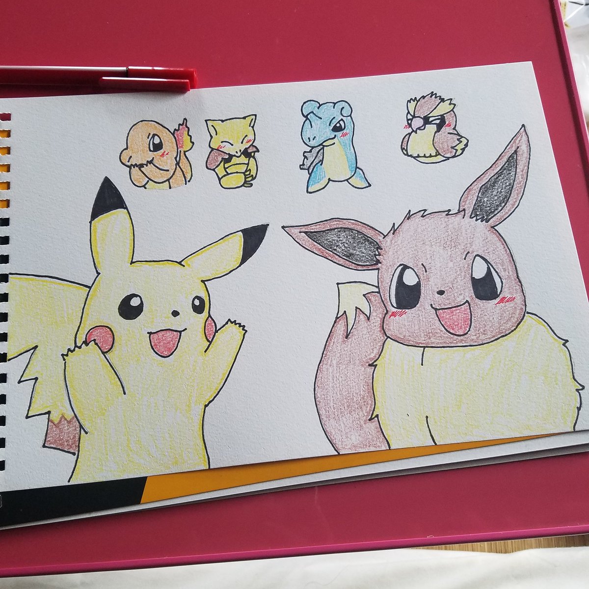 きつね もふもふなメザスタ厨 レッツゴーイーブイのpt6体 今日は頭痛が酷いから少し手抜きで ポケモン ピカブイ