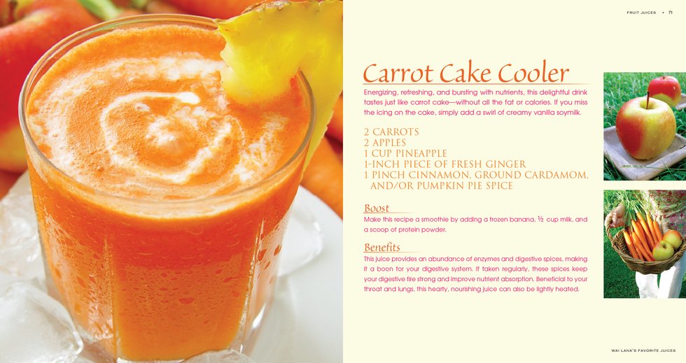 itaylorjohn's tweet image. Energizing, refreshing, and bursting with nutrients, this delightful drink tastes just like carrot cake – without all the fat or calories. If you miss the icing on the #cake, simply add a swirl of creamy vanilla soy milk.
Get the #recipe from the image.
#wailana #wailanayoga