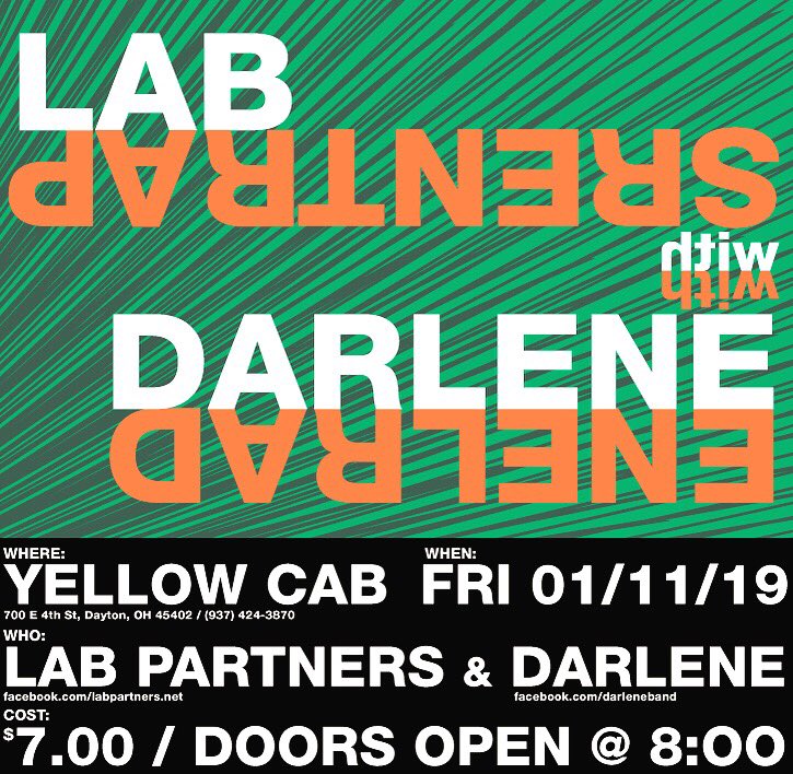 We’re playing a show at the Yellow Cab in Dayton tomorrow night with Darlene and Salvadore Ross
