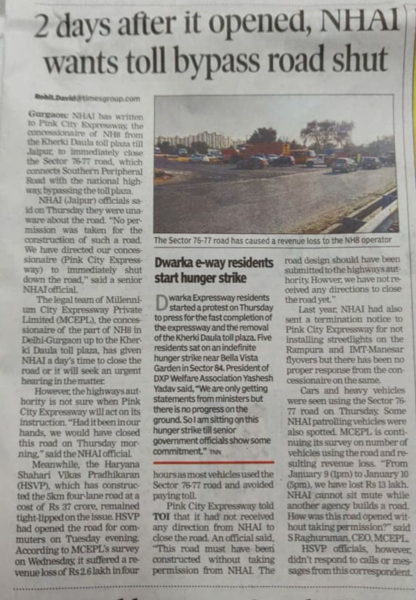 KherkiDaula Toll Removal tweet media