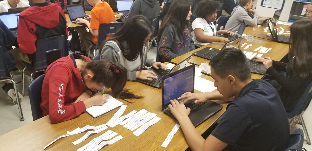 Art scholars collaborated to organize their vocabulary words today. Then created notes on their laptops (or ISN) for their upcoming project. #AVIDCavs techniques in the art room! #CavPride #SISDFineArts