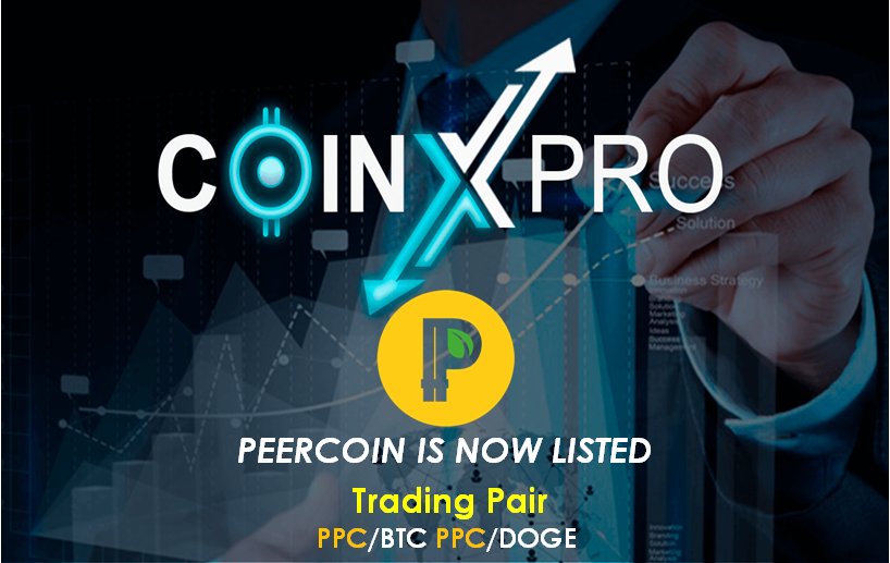 You can now trade PEERCOIN 
coinxpro.me/markets/ppcbtc
coinxpro.me/markets/ppcdoge

#coinxpro #exhcange #cryptocurrency #cryptoexchange