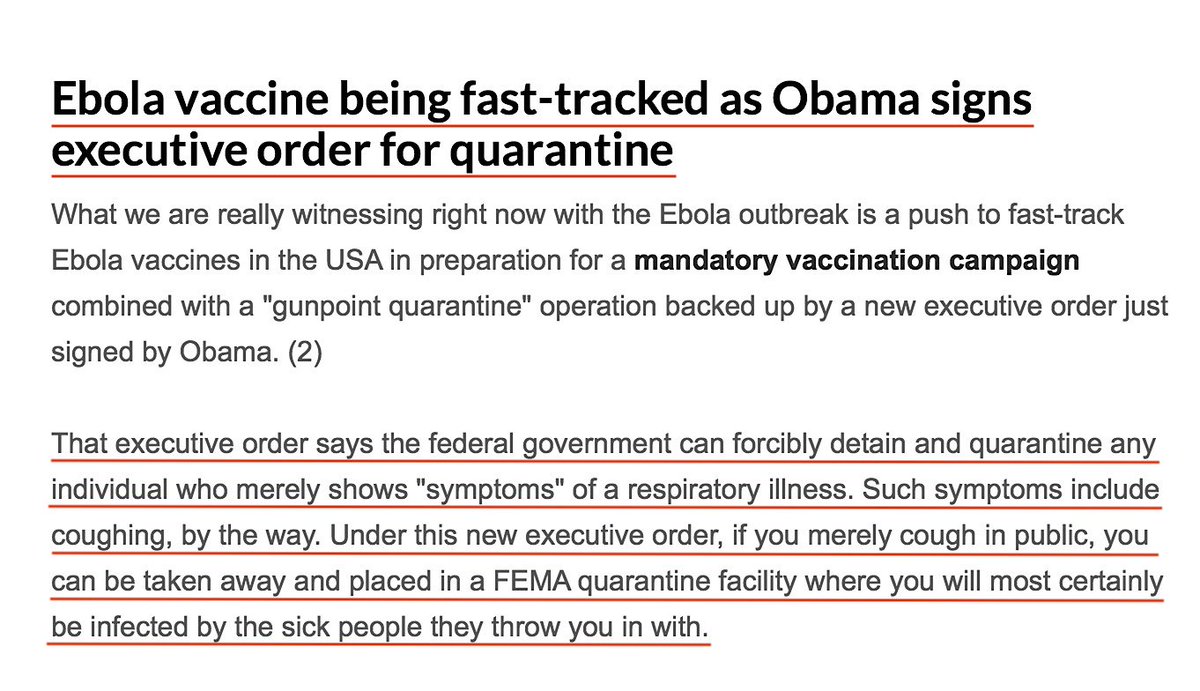 Barry Soetoro Signed An EO Fast-Tracking The Ebola Vaccine. Next Step Would've Been Mandatory Ebola Vaccination In The U.S.Relieved Hillary Clinton Din't Win? https://www.naturalnews.com/046347_ebola_vaccine_genetically_engineered_virus_depopulation.html #QAnon  #Vaccine  #GreatAwakening  @potus