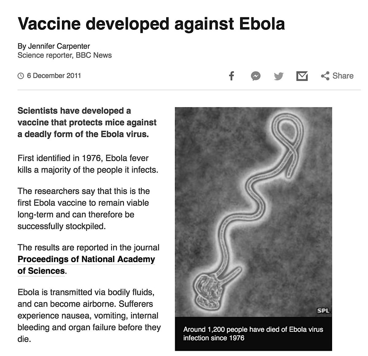 The New Vaccine Contains A Synthetic Viral Protein, Which Prompts The Immune System To Better Recognise The Ebola Virus, And Is Much More Stable When Stored Long-Term. https://www.bbc.com/news/science-environment-16011748 #QAnon  #Vaccine  #GreatAwakening  @potus