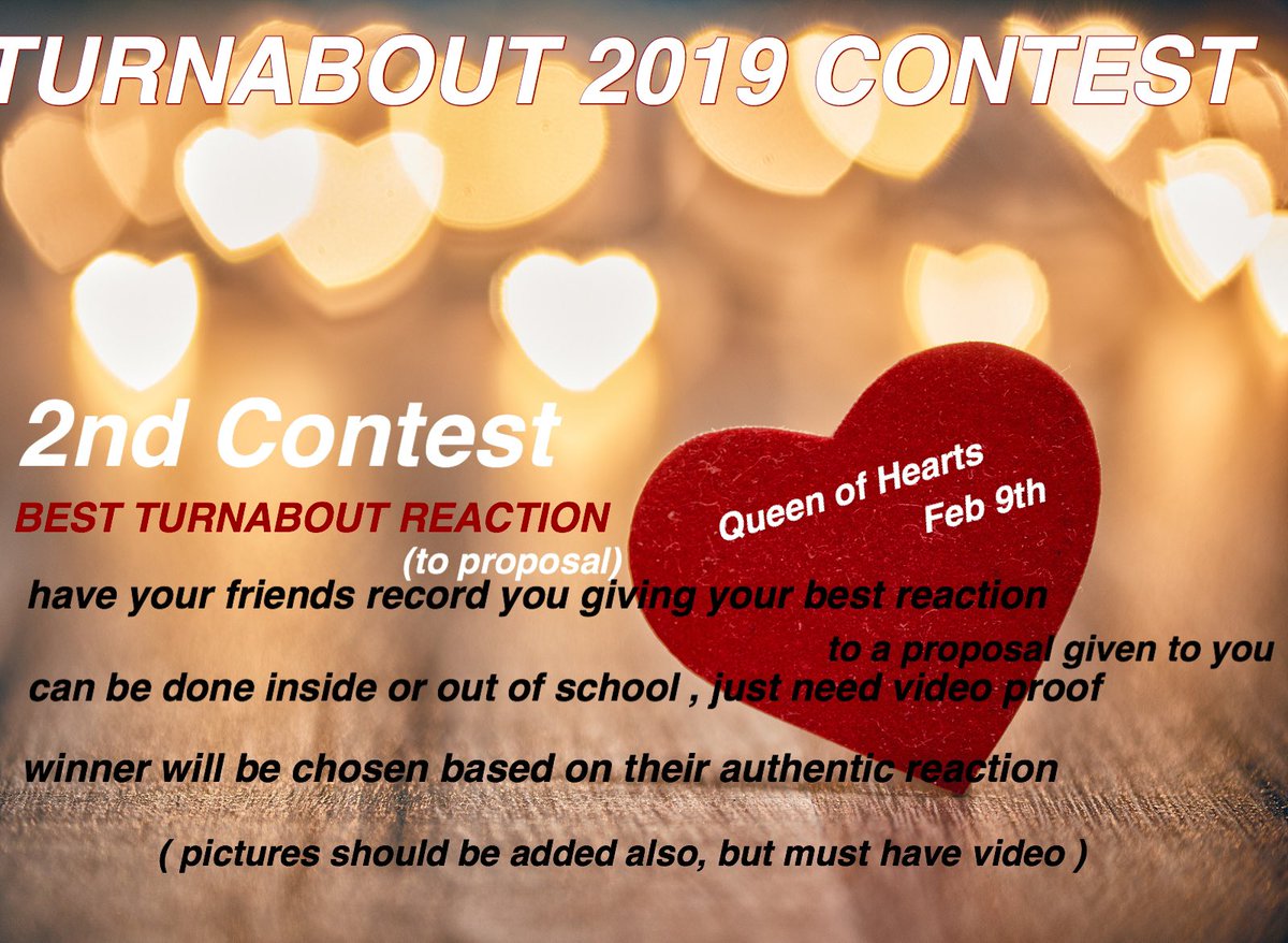 BHSSeniorClass1's tweet photo. Turnabout 2019 Contest !!!
Dm us videos of your proposals 🤩
Get them done ASAP
Winners will be announced on here &amp; on the announcements
Dm us any questions https://t.co/sgelBmO5Zl