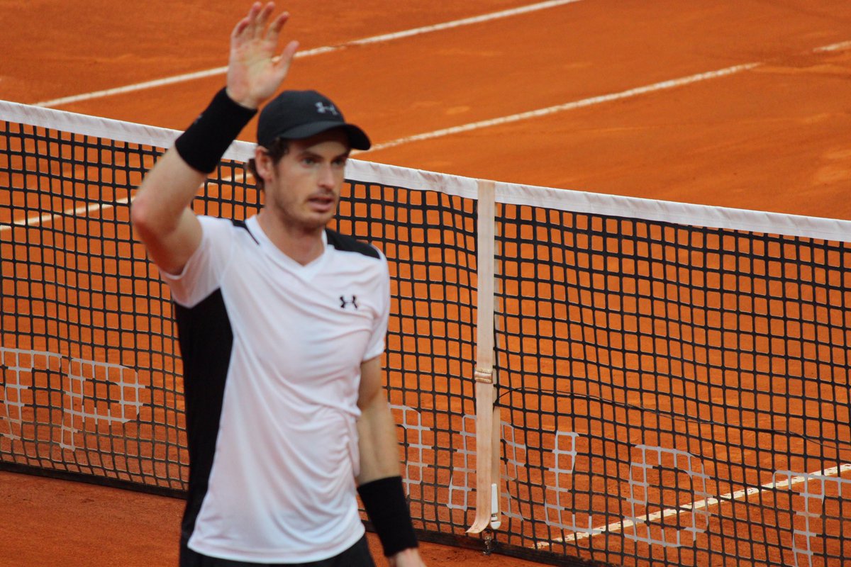 pinkrafa's tweet photo. I remember gentle Andy. when you mount racket bag and go out court after the match at #ibi15, I called “Andy !＂then you put off the racket bag and gave me autograph with smiling. I was happy to see your victory in Rome. I wish for your pain to go away.#goandy💖 .@andy_murray https://t.co/I9ZPudlO01