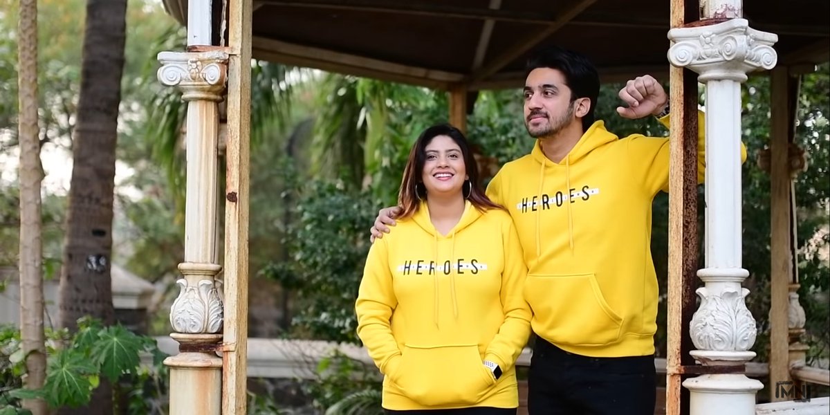 vedaannnt's tweet photo. How Beautiful You Both Are Looking Together In Yellow #LabelMN Hoodie 😍 @emNikhil @Shanice3195 💛 https://t.co/dSJfi4c7mc