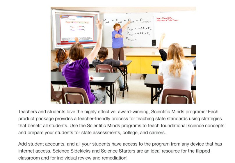 Check out <a href="/SciMi_LLC/">Scientific Minds</a>! Their Science Starters programs support scientific literacy, vocabulary acquisition, test preparedness, and college readiness! bit.ly/ScientificMind… #edchat #teacherlife #teaching #scienceedu #whatisschool #engagechat #science #crowdfunding #fundraising