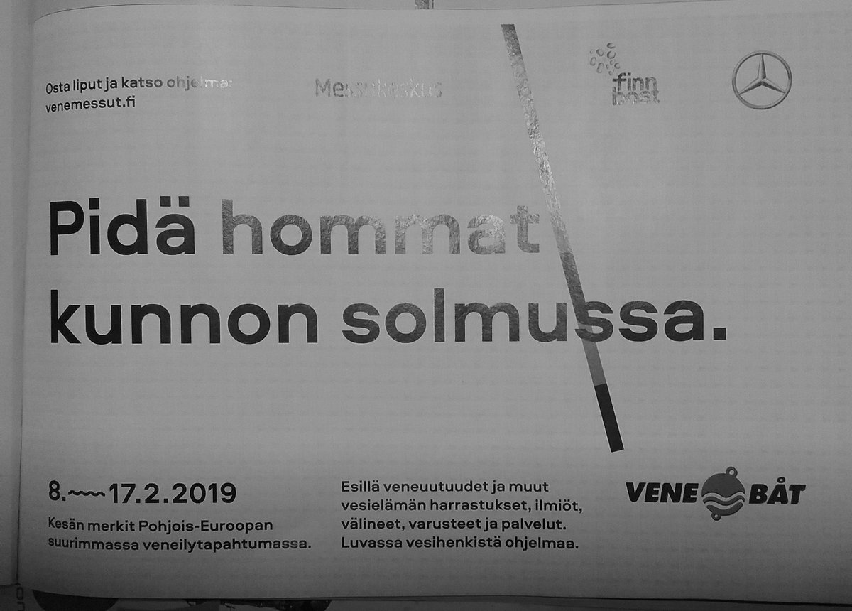jarvansalo's tweet photo. #Huomenta.
Laitetaanpa hommat tänäänkin kunnolla solmuun!! 😂😂😂
Kylläpä on hölmö mainosslogani #venemessut #finboat
Hauskaa perjantainjatkoa! https://t.co/5jrTCGXDse
